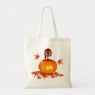 Funny Thanksgiving Turkey in Pumpkin - Budget Tote Bag