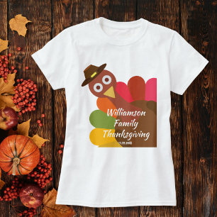 Funny Thanksgiving Turkey Matching Family Custom T-Shirt