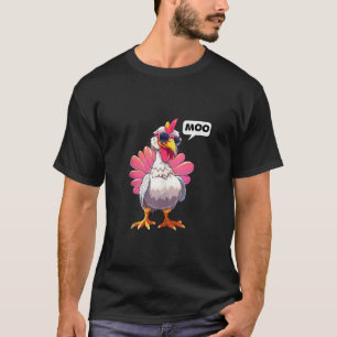 Funny Thanksgiving Turkey Moo I m A Cow Men Women  T-Shirt