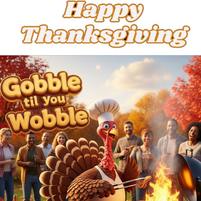 Funny Thanksgiving Turkey Party  Card (Creator Uploaded)