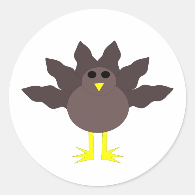 Funny Thanksgiving Turkey Stickers (Front)