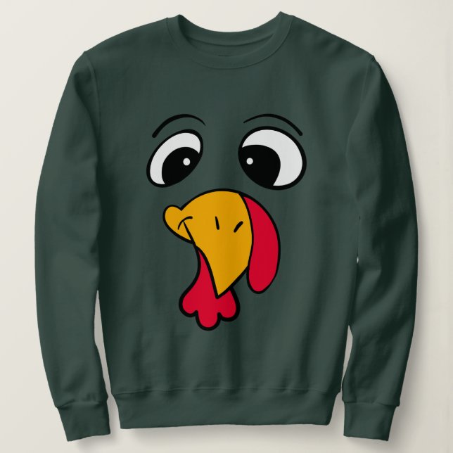 Funny Thanksgiving Turkey Sweatshirt (Design Front)
