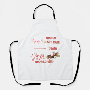 Funny Thanksgiving turkey text. Apron