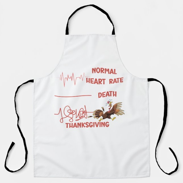 Funny Thanksgiving turkey text. Apron (Front)