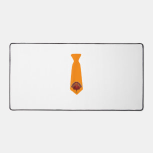 Funny Thanksgiving Turkey Tie Graphic  Desk Mat