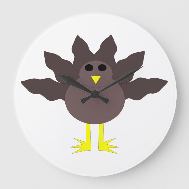 Funny Thanksgiving Turkey Wall Clock (Front)
