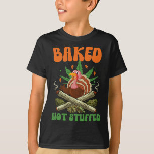 Funny Thanksgiving Weed Stoned Turkey Smoker  T-Shirt