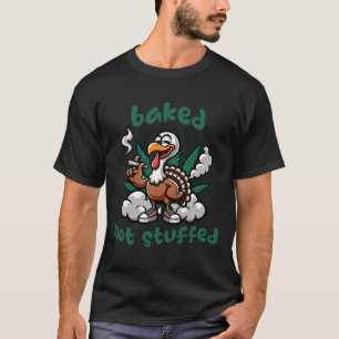 Funny Thanksgiving Weed Stoned Turkey Smoker T-Shirt