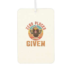 Funny Thanksgiving Zero Plucks Given Turkey Holida Car Air Freshener