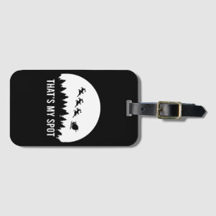 Funny That's My Spot Xmas Session Santa on Sleigh Luggage Tag