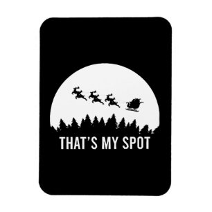 Funny That's My Spot Xmas Session Santa on Sleigh  Magnet