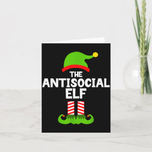 Funny The Antisocial Elf Christmas Family Pajama A Card