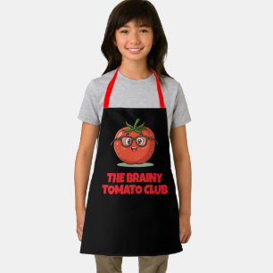 Funny The Brainy Tomato Club Apron