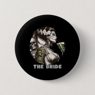 Funny The Bride The Monster Frankenstein Spooky Ha 6 Cm Round Badge