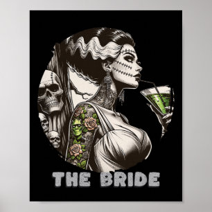 Funny The Bride The Monster Frankenstein Spooky Ha Poster