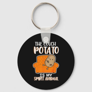 Funny The Couch Potato Is My Spirit Animal Lazy No Key Ring