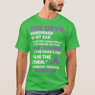 Funny The Devil Domestic Violence Awareness Suppor T-Shirt