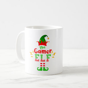 FUNNY THE GAMER ELF - CHRISTMAS FUN COFFEE MUG