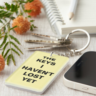 Funny "THE KEYS I HAVEN'T LOST YET" keychain