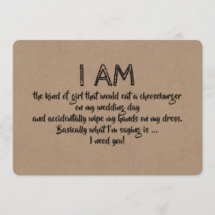 Funny the Kind of Girl Bridesmaid Proposal Card