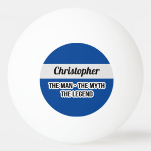 Funny The Man The Myth The Legend Monogrammed Ping Pong Ball