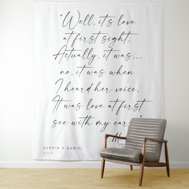Funny The Office Quote Wedding Backdrop Banner Tapestry (In Situ)