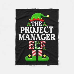 Funny The Project Manager Elf Christmas Family Mat Fleece Blanket
