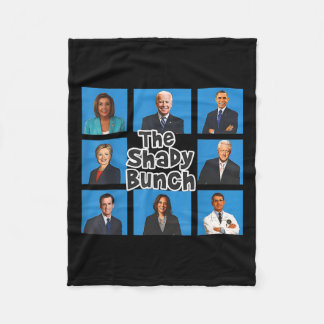 Funny The Shady Bunch 2024  Fleece Blanket