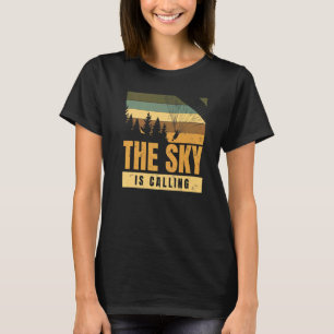 Funny The Sky Is Calling Vintage Skydiving Retro S T-Shirt