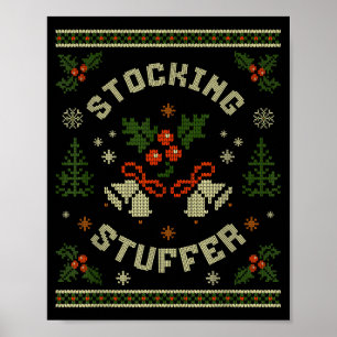Funny The Stocking Stocking Stuffer Matching Coupl Poster