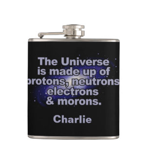 Funny "The Universe" custom name flask