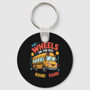 Funny The Wheels On The Bus Key Ring