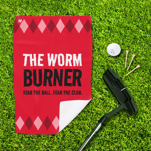 Funny The Worm Burner ... Golf Towel