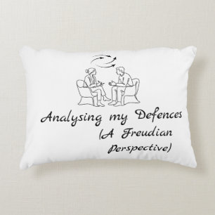 Funny therapy analysing my defences decorative cushion