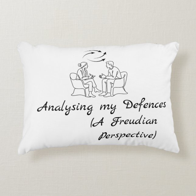 Funny therapy analyzing my defenses decorative cushion (Front)