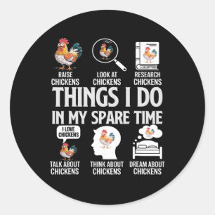 Funny Things I Do In My Spare Time Funny Farmar Fa Classic Round Sticker