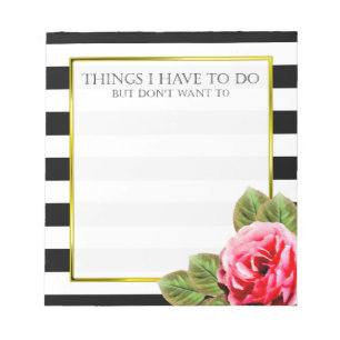 Funny Things I Don't Want To Do For Women Notepad