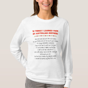 Funny Things I Learned From My Australian Shepherd T-Shirt