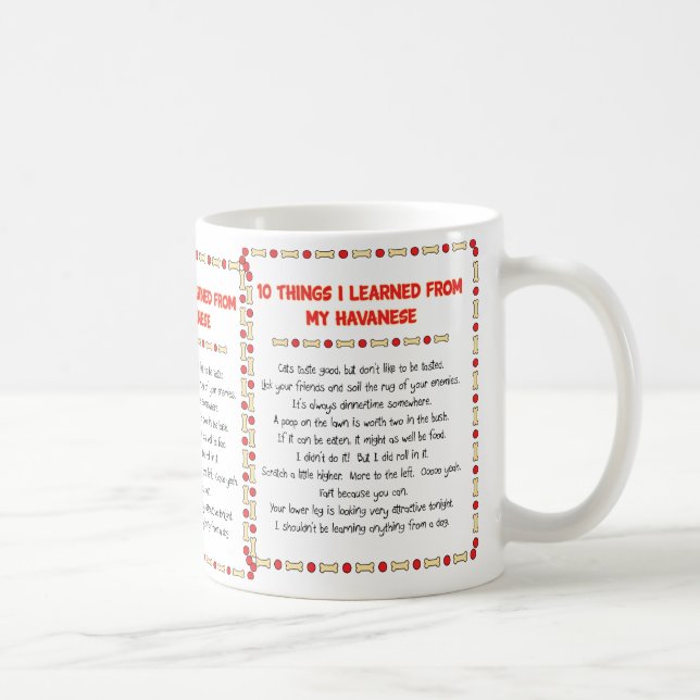 Funny Things I Learned From My Havanese Coffee Mug (Right)
