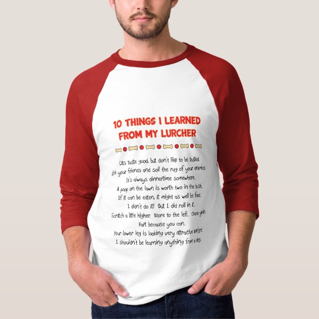 Funny Things I Learned From My Lurcher T-Shirt (Front)