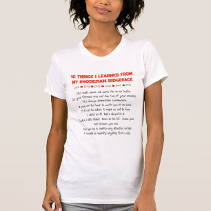 Funny Things I Learned From My Rhodesian Ridgeback T-Shirt