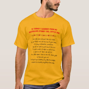 Funny Things I Learned From Stumpy Tail Cattle Dog T-Shirt