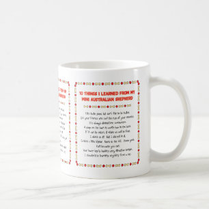 Funny Things Learned From Mini Australian Shepherd Coffee Mug