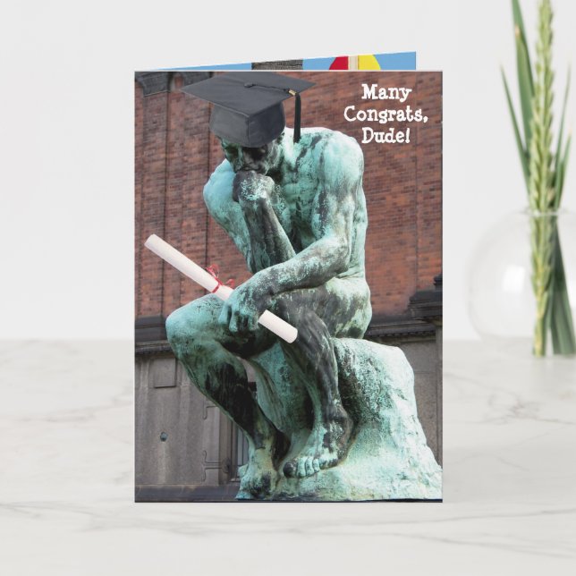 Funny Thinker Graduation Card (Front)