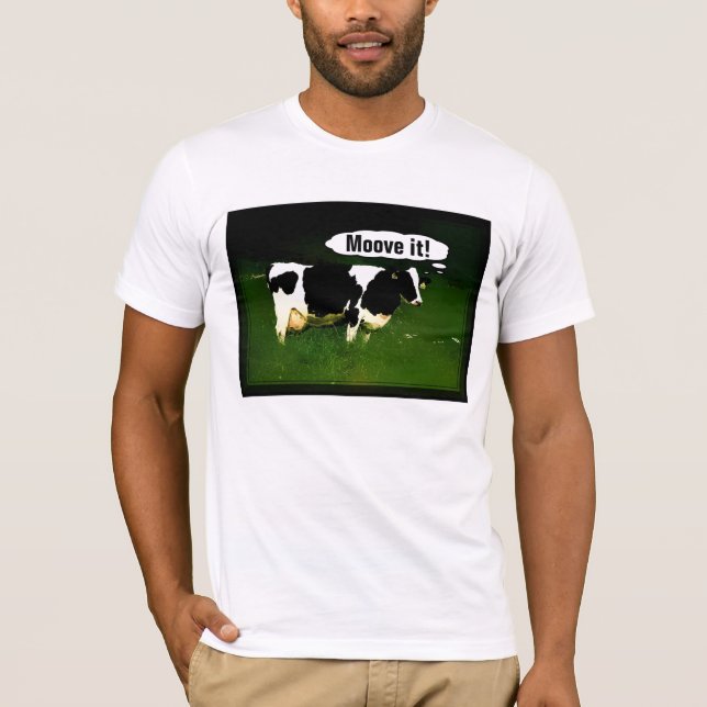 Funny Thinking Cow T-Shirt (Front)