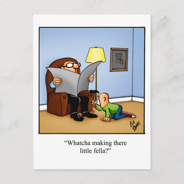 Funny Thinking Of You Humour Postcard (Front)