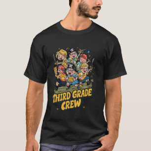 Funny Third Grade Crew World Teachers' Day Graduat T-Shirt