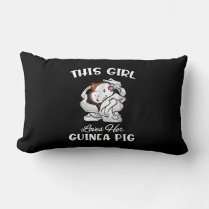 Funny This Girl Loves Her Guinea Pig Cute Pet Lumbar Cushion
