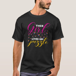 Funny This Girl Loves Her Puzzle Autism Awareness T-Shirt