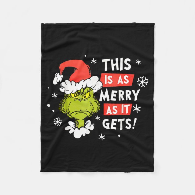 Funny This Is As Merry As It Gets Christmas, Sarca Fleece Blanket (Front)